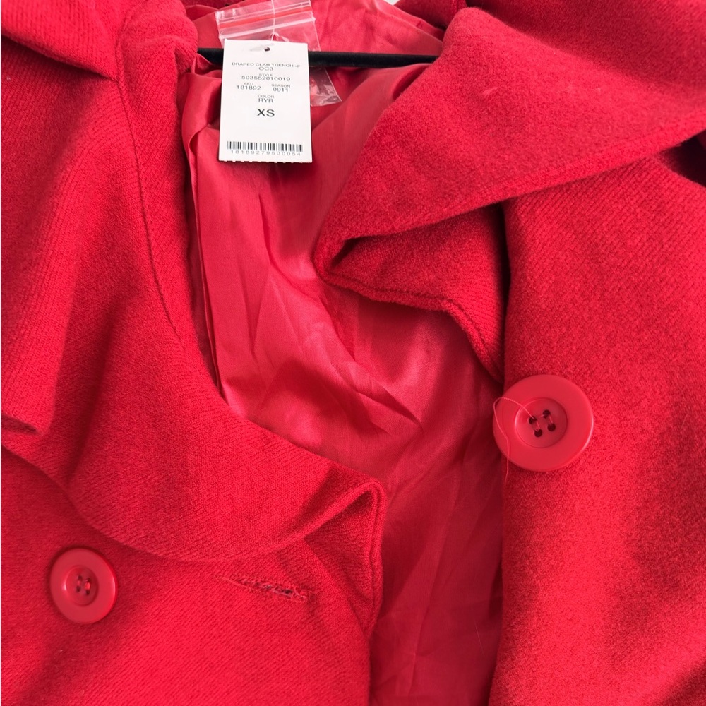 bebe Vibrant Red Pea Coat